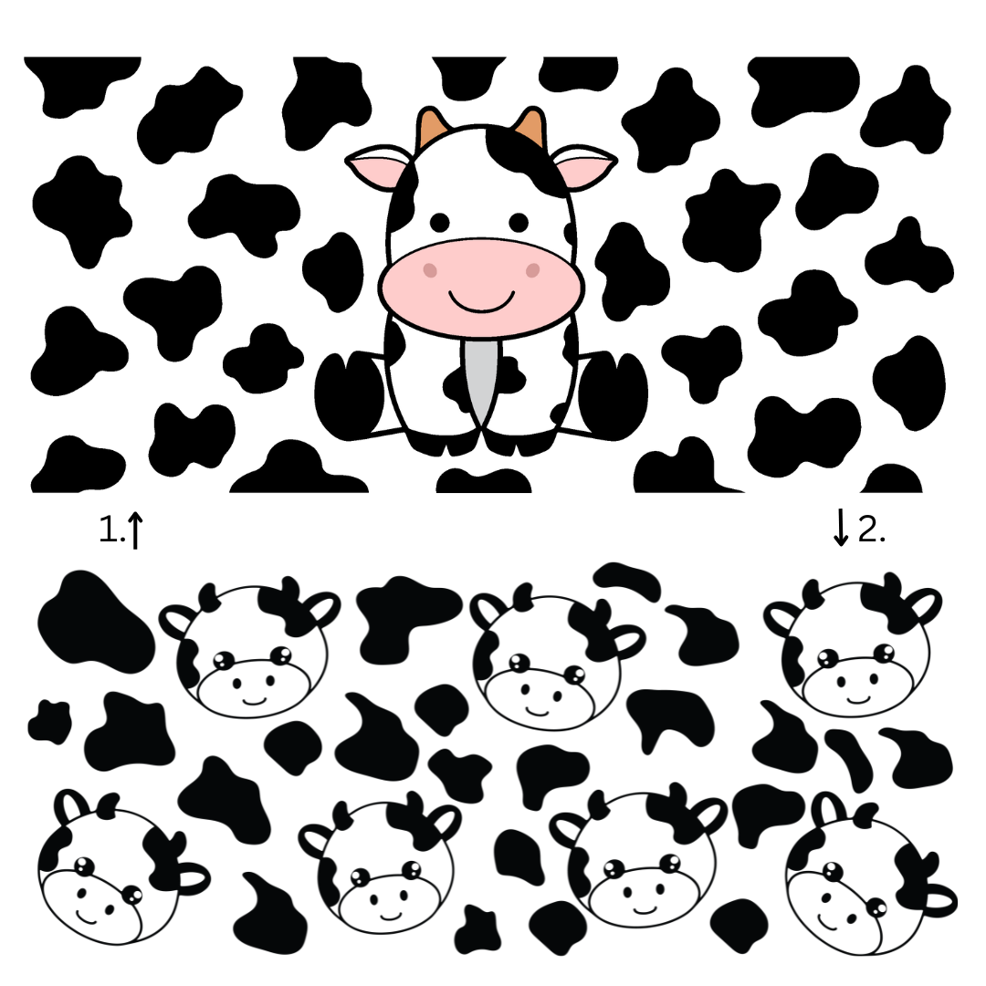 Cow Print Glass Tumbler, 16 oz Iced Coffee Cup - Vinyl