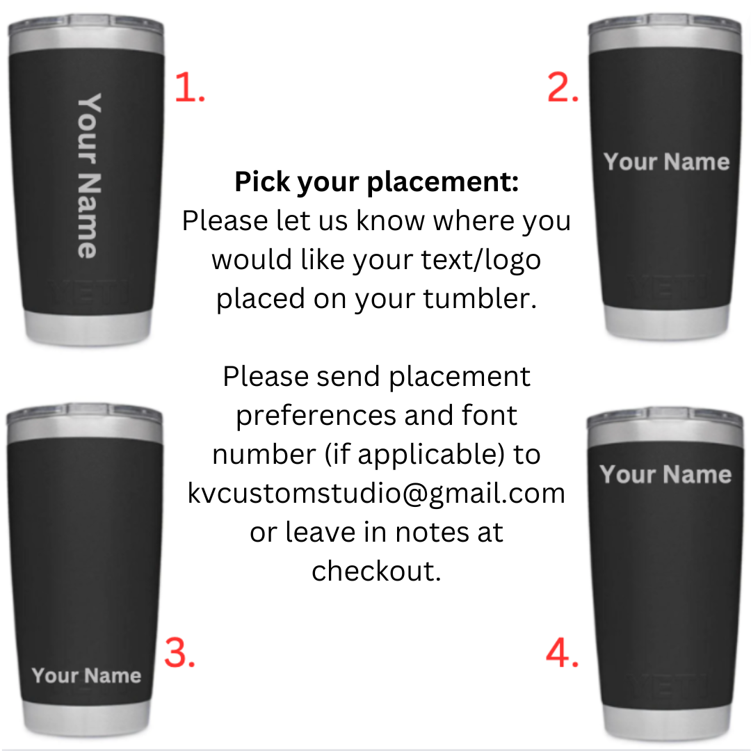 Custom, Laser Engraved, 20 oz Powder Coated Insulated Tumbler