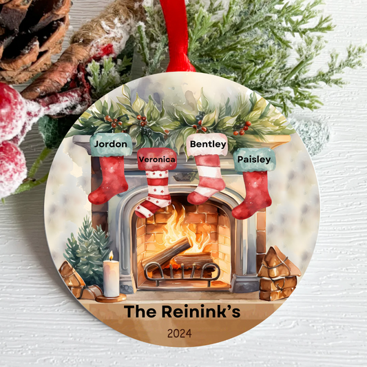 Family Stocking Christmas Ornaments