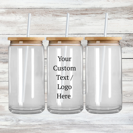 Custom 16 Oz Glass Coffee Cup