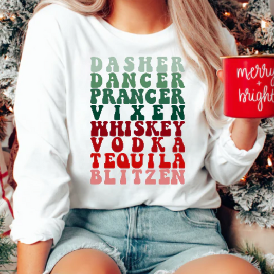 Adult Dasher - Blitzen Christmas Crewneck