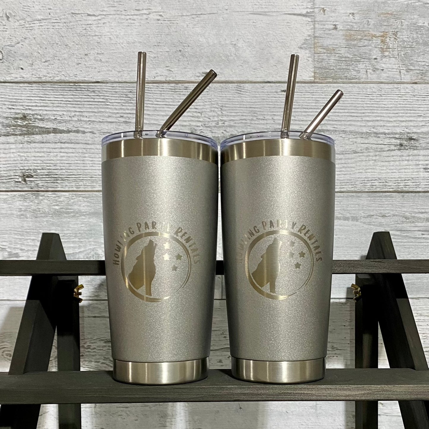 Custom, Laser Engraved, 20 oz Powder Coated Insulated Tumbler