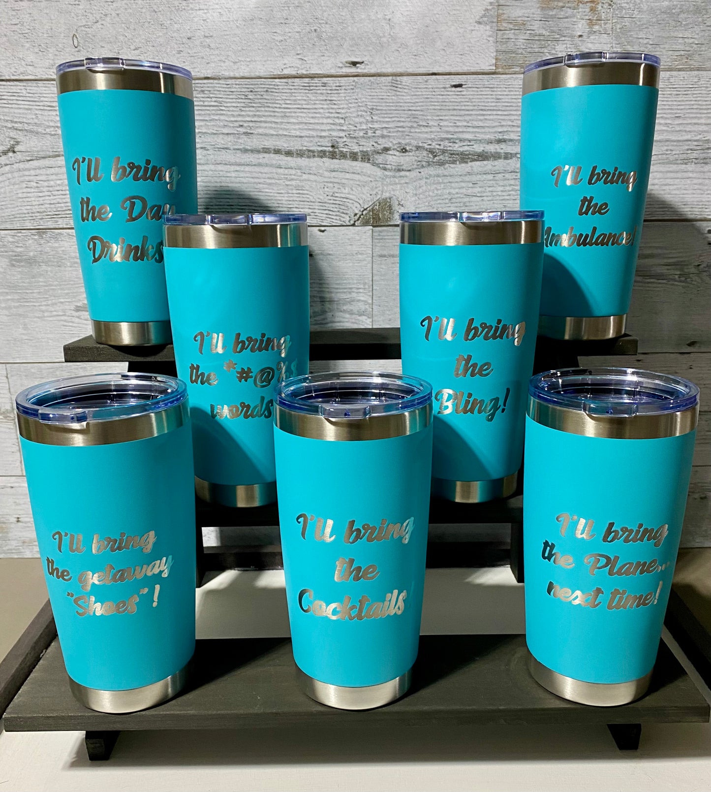 Custom, Laser Engraved, 20 oz Powder Coated Insulated Tumbler