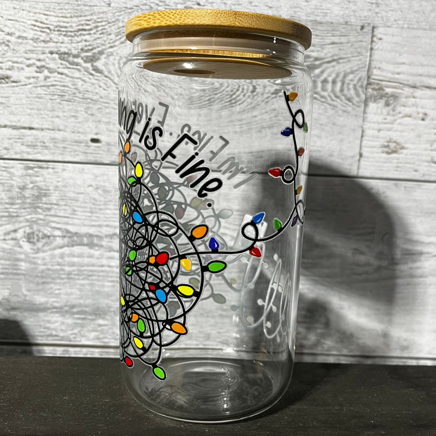 I'm Fine. Everything is Fine. - Christmas 16 oz Iced Coffee Cup